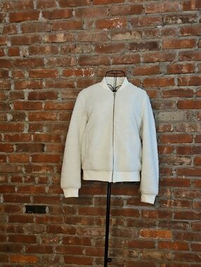 Levi's White Jacket with Red Logo Label